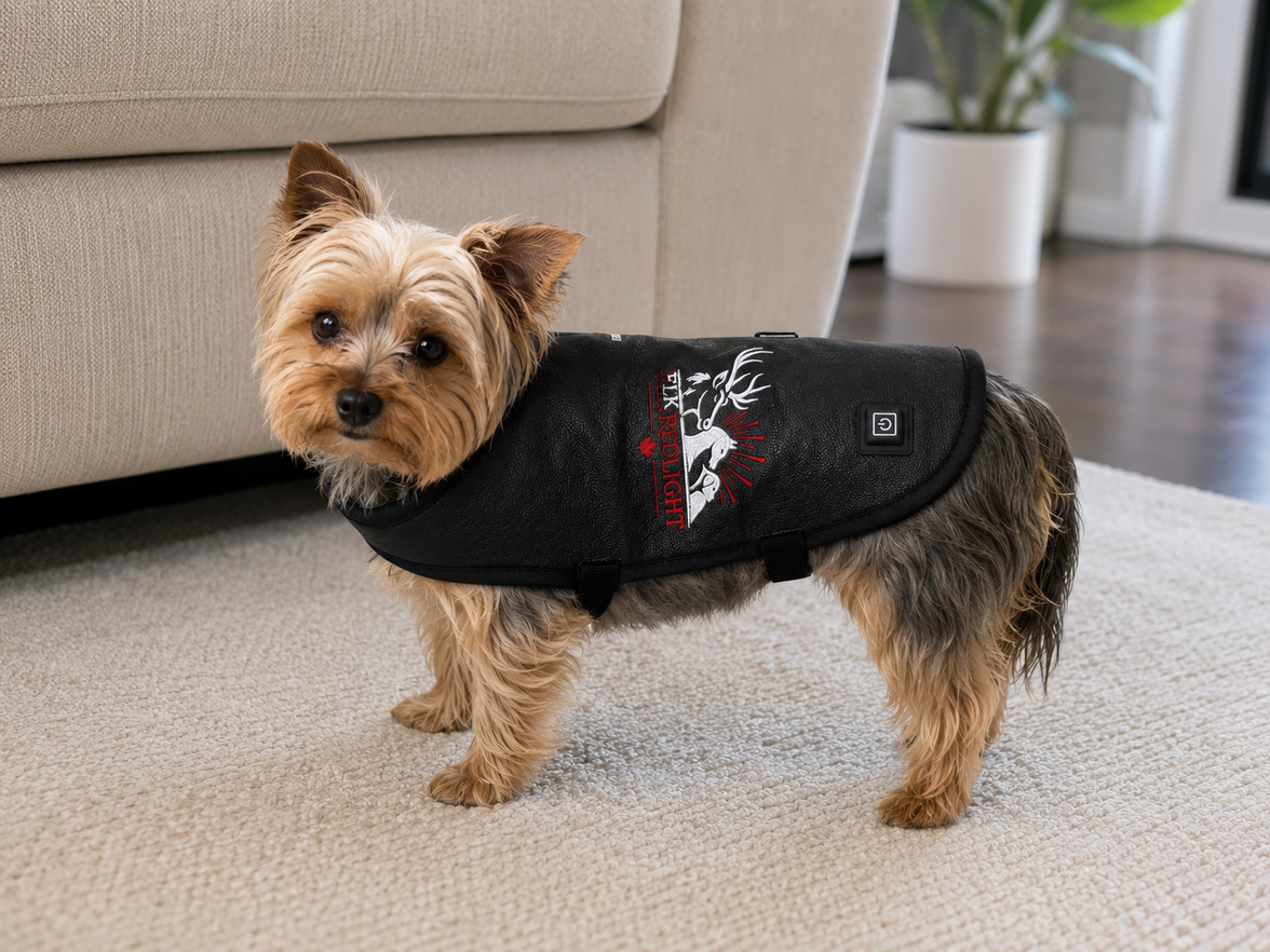 Small dog and cat red light therapy wrap by Elk Canada – 660nm photobiomodulation wrap for small pets

